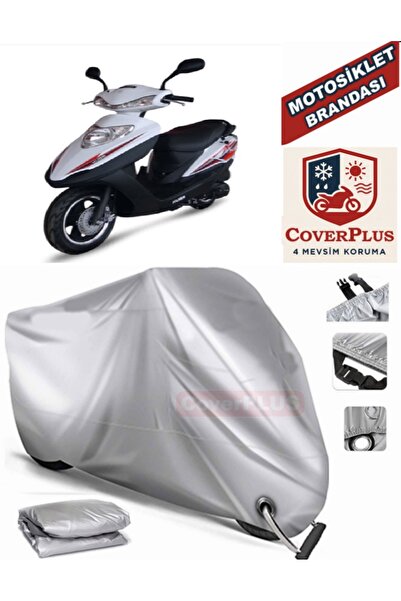 MotoEN Gray Lock Compatible Motor Tarpaulin Kuba Harvest 100 Motorcycle Tarpa...