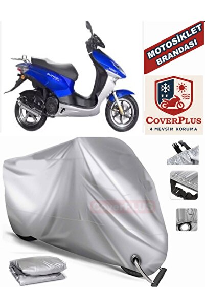 MotoEN Gray Lock Compatible Motor Tarpaulin Keeway Matrix 150 Motorcycle Tarp...