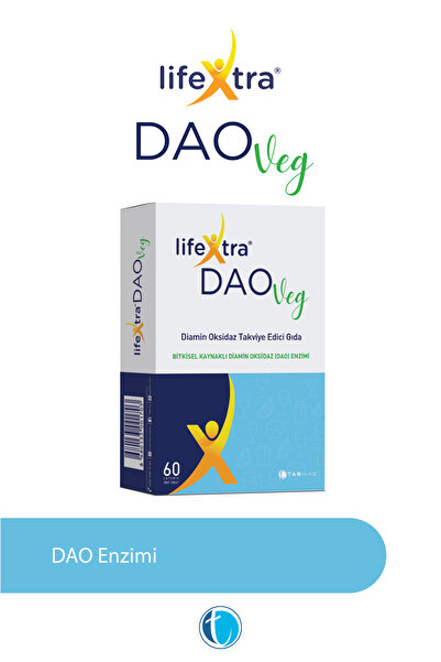 LİFEXTRA Daoveg Diamin Oksidaz Takviye Edici Gıda 60 Vegan Tablet 8680133001703