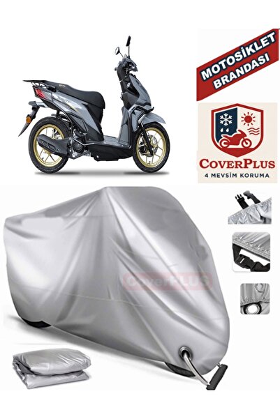 MotoEN Gray Lock Compatible Motor Tarpaulin Yuki Route 110 Motorcycle Tarpaul...