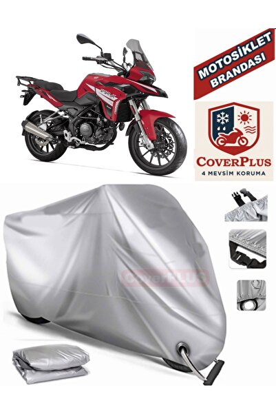 MotoEN Gray Lock Compatible Motor Tarpaulin for Benelli Trk 251 Motorcycle Ta...