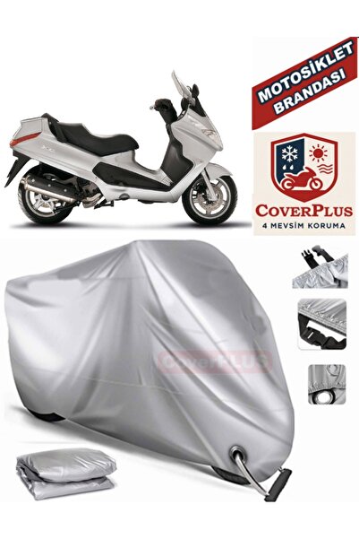 MotoEN قماش القنب المتوافق مع القفل الرمادي لبياجيو X8 400 ie خيمة غطاء القما...