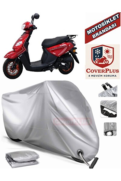 MotoEN Gray Lock Compatible Motor Tarpaulin King Motor Kr-44 Pion 50 Motorcyc...