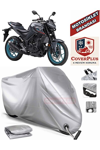 MotoEN قماش القنب المتوافق مع القفل الرمادي لدراجة Yamaha MT-03 خيمة غطاء الق...