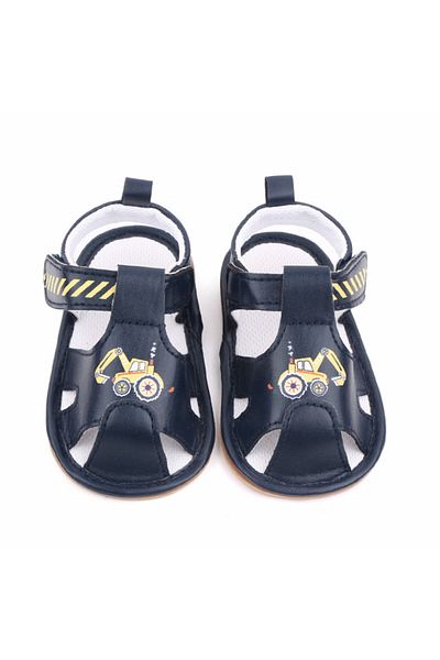 Superbaby Sandalute bleumarin pentru baietei - Masinuta
