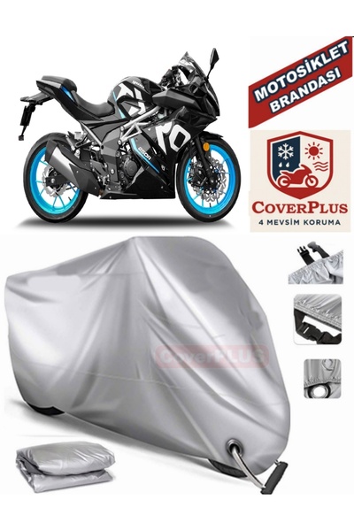 MotoEN Gray Lock Compatible Motor Tarpaulin Yuki Yk250 Motorcycle Tarpaulin C...