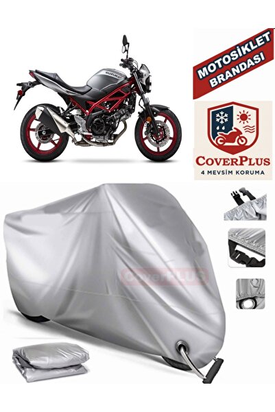 MotoEN Gray Lock Compatible Motor Tarpaulin for Suzuki Sv650A Motorcycle Tarp...