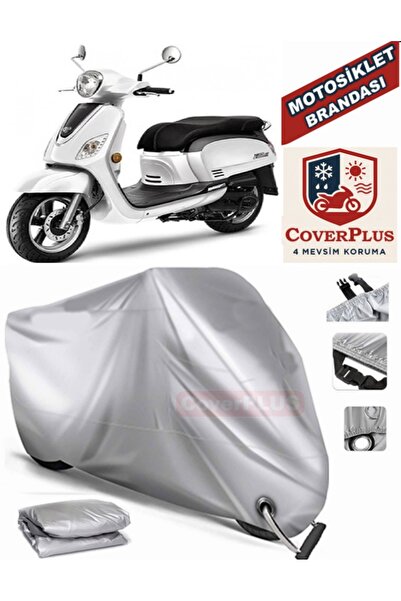 MotoEN Gray Lock Compatible Motor Tarpaulin Sym Fiddle Iii Motorcycle Tarpaul...