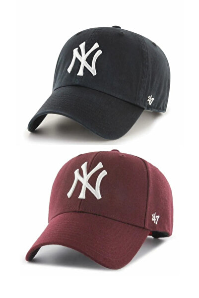 w white stars sports & wear Sports Ny Hat Unisex 2-Piece Set Back Velcro Adjustable ny hats with set