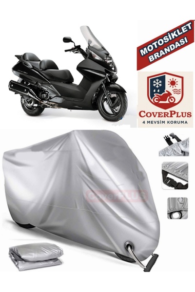 MotoEN Gray Lock Compatible Motor Tarpaulin for Honda Fjs 400 Silverwing Moto...