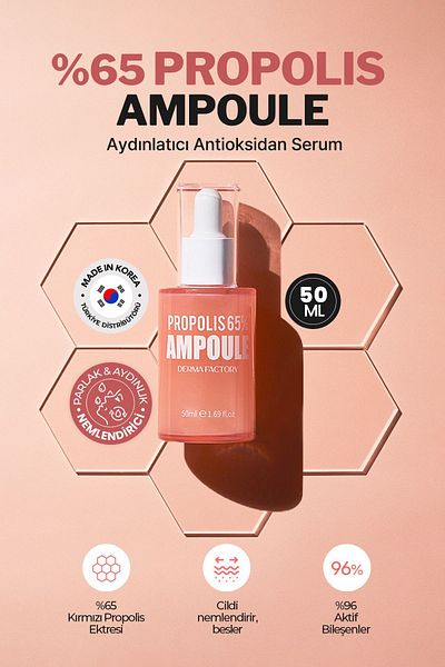 DERMA FACTORY Antioxidant Serum Containing 65% Red Propolis Derma Factory Propolis Ampoule 50ml