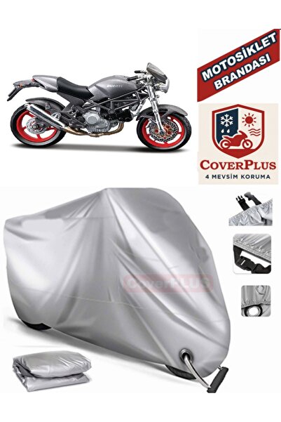 MotoEN قماش القنب المتوافق مع القفل الرمادي لدراجة Ducati Monster 620ie غطاء ...