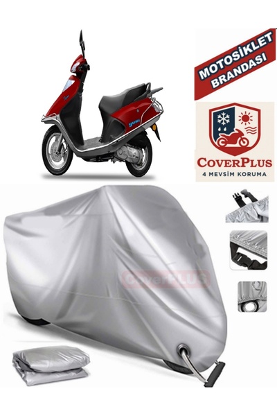 MotoEN Gray Lock Compatible Motor Tarpaulin Yuki Tk50Q3 Picasso 50 Motorcycle...