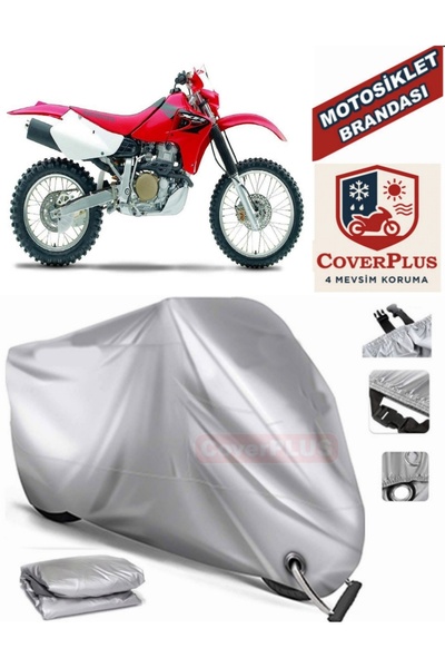 MotoEN Gray Lock Compatible Motor Tarpaulin Honda Xr 650 R Motorcycle Tarpaul...