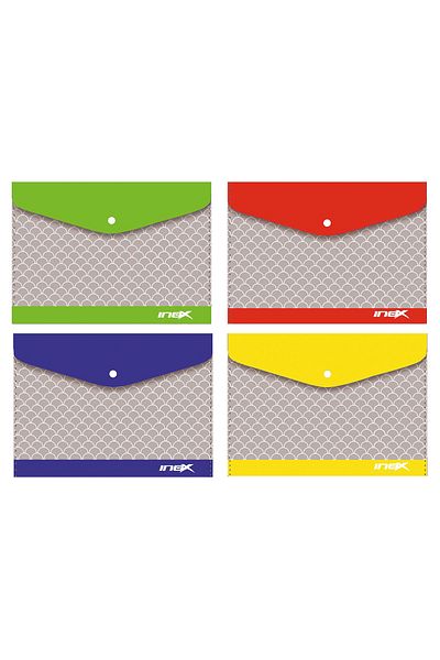 VİVA Inox Laminated Snap File 4 Pieces Mixed Color