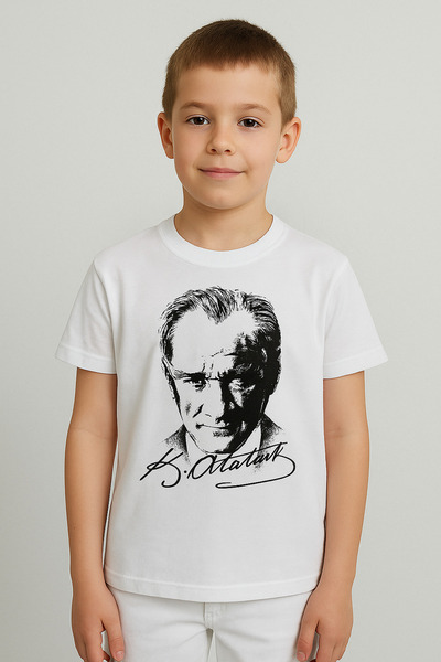 babixkids Atatürk Baskılı Çocuk Tişört Kız Erkek Unisex