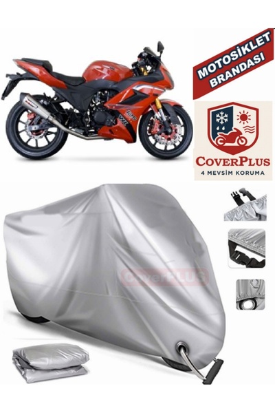 MotoEN Gray Lock Compatible Motor Tarpaulin for Bumoto/Jinling Caliber 250Cc ...
