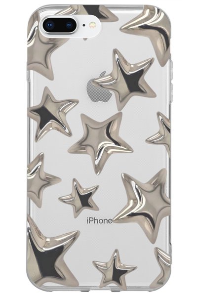 WANNA PROTECT iPhone 7 Plus Stars Pattern Patterned Transparent Silicone Phon...