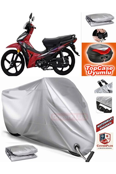 MotoEN Gray Lock Compatible King Motor Kr-50 Capella Tarpaulin Topcase Back B...