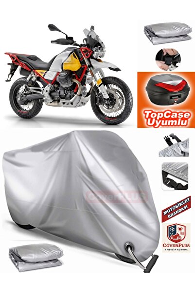MotoEN Gray Lock Compatible Moto Guzziv85 Tt Tarpaulin Topcase Rear Bag Compa...