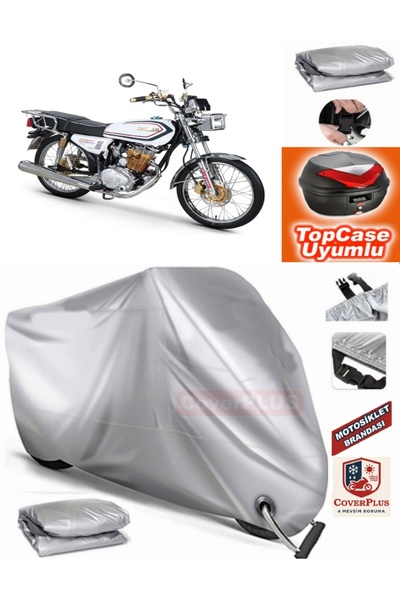 MotoEN قفل رمادي متوافق مع Kuba Cheetah 100R قماش القنب Topcase الخلفي حقيبة ...