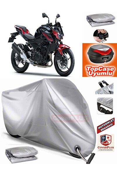 MotoEN قفل رمادي متوافق مع Kawasaki Z 400 Canvas Topcase Rear Bag متوافق مع M...