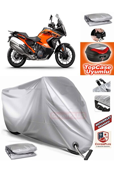 MotoEN قفل رمادي متوافق مع KTM 1290 Super Adventure T Canvas Topcase حقيبة خل...