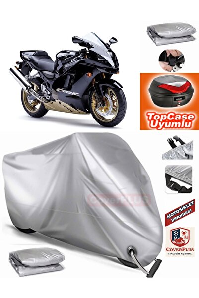 MotoEN Gray Lock Compatible Kawasaki Zx-12 R Tarpaulin Topcase Rear Bag Compa...