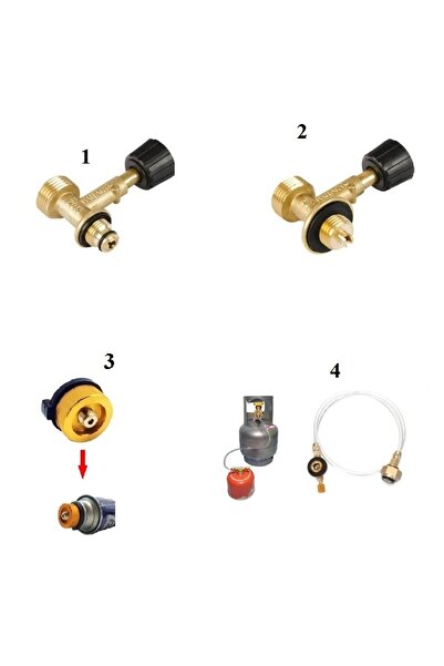 bilteknik Kamp kartuşu dolum seti(hem dar hem geniş çember için 4 parça)