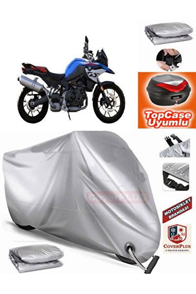 MotoEN Gray Lock Compatible Bmw R 800 Rt Tarpaulin Topcase Rear Bag Compatibl...