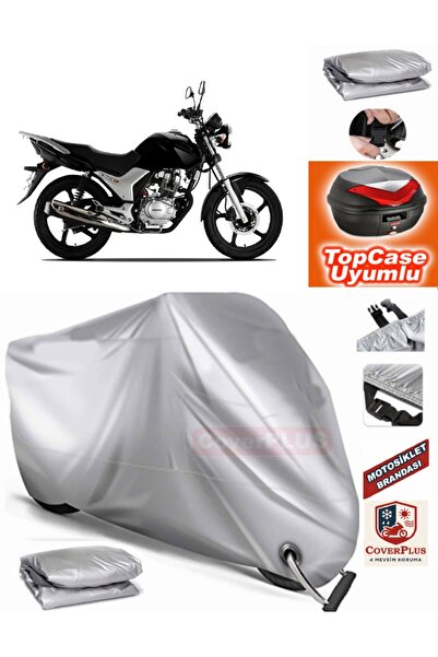 MotoEN Gray Lock Compatible Honda Cb 125E Tarpaulin Topcase Rear Bag Compatib...