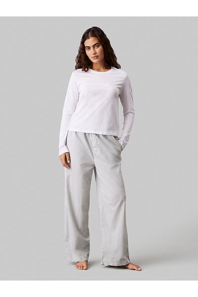Calvin Klein Calvin Klein Women White Long Sleeve Tee & Sleep Pant Set