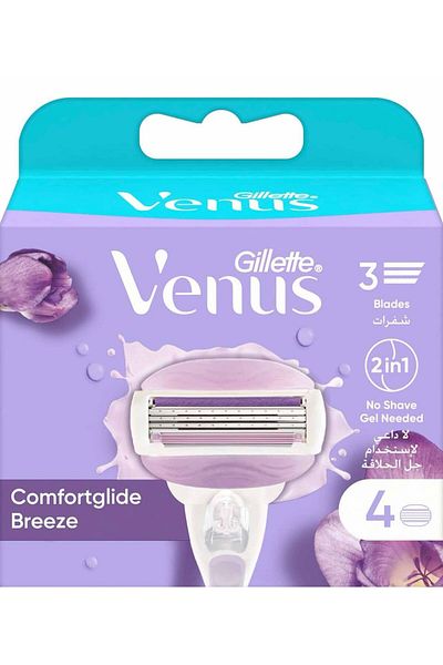 Gillette Venus Comfortglide Breeze Women's Razor Blade Refills, 4 Count
