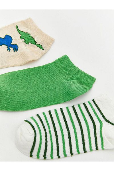 LC Waikiki Lcw Eco Patterned Boy Booties Socks 3-Piece (S5)