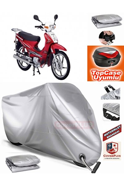 MotoEN Gray Lock Compatible Salcano Spider XL Tarpaulin Topcase Rear Bag Comp...