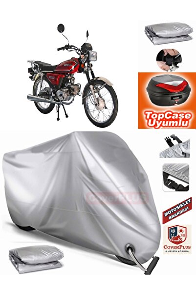 MotoEN Gray Lock Compatible Mondial 100 Ugk Tarpaulin Topcase Rear Bag Compat...