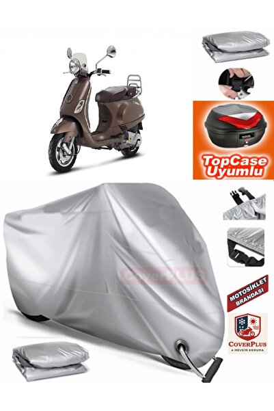 MotoEN Gray Lock Compatible Vespa Lxv 125 Tarpaulin Topcase Rear Bag Compatib...