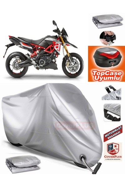 AutoZEL غطاء محرك متوافق مع حقيبة Aprilia Dorsoduro الخلفية (متوافق مع التوصي...