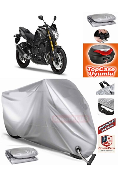 MotoEN Gray Lock Compatible Yamaha Fz8 Abs Tarpaulin Topcase Rear Bag Compati...
