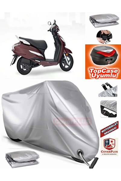 MotoEN Gray Lock Compatible Honda Activa 100 Tarpaulin Topcase Rear Bag Compa...