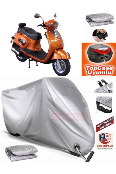 AutoZEL Mondial 125 Kv Rear Bag Compatible Engine Tarpaulin (Connection, Lock...