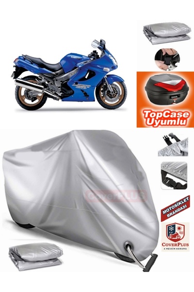AutoZEL غطاء محرك متوافق مع الحقيبة الخلفية Kawasaki ZZR 1200 (متوافق مع التو...