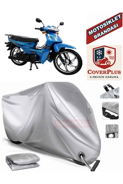 MotoEN Gray Lock Compatible Motor Tarpaulin Mondial 100 Sfc Exclusive Motorcy...