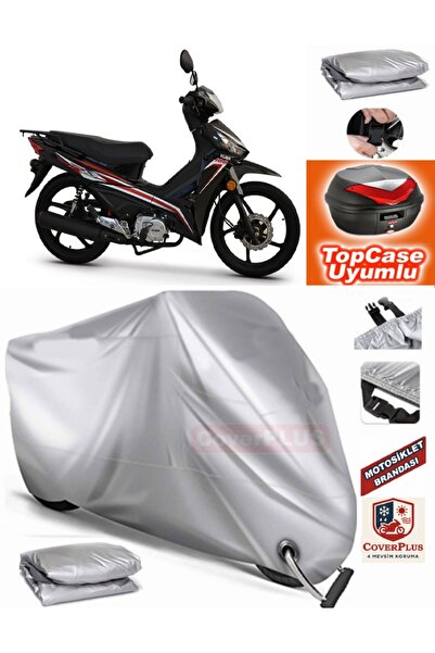 MotoEN قفل رمادي متوافق مع Kuba Reiz 50 من القماش المشمع Topcase الخلفي المتو...