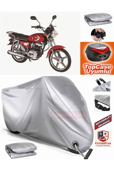 AutoZEL Bisan Atlas 125 غطاء محرك متوافق مع حقيبة الظهر (الوصلة، متوافق مع ال...