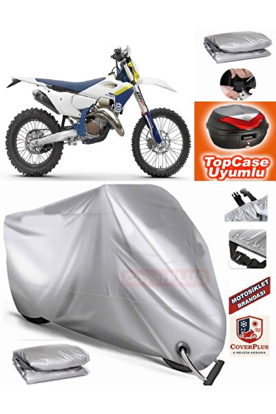 MotoEN Gray Lock Compatible Husqvarna Te 300I Tarpaulin Topcase Rear Bag Comp...