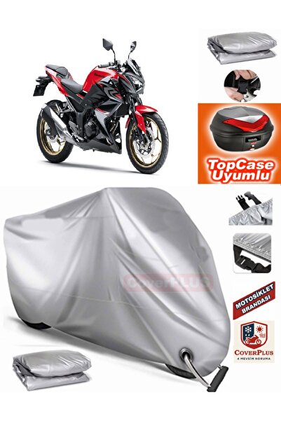 MotoEN Gray Lock Compatible Kawasaki Z 300 Tarpaulin Topcase Rear Bag Compati...