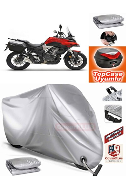 MotoEN Gray Lock Compatible Voge 500 Dsx Tarpaulin Topcase Rear Bag Compatibl...