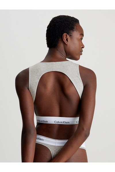 Calvin Klein Calvin Klein Grey Heather Logo Waistband Unlined Bralette