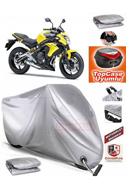 MotoEN Gray Lock Compatible Kawasaki Er-6 N Tarpaulin Topcase Rear Bag Compat...